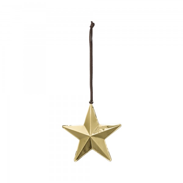 goldener Stern aus Metall zum Aufhängen 10 cm