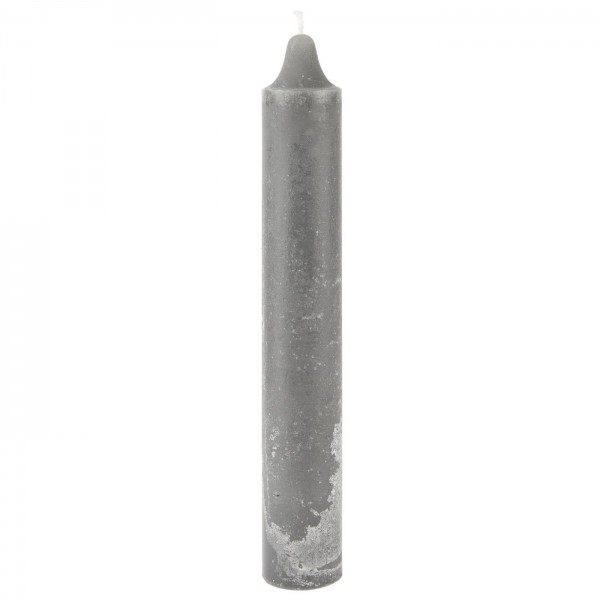 Rustikale Kerze/ Stabkerze Grau, 25 x 3,8 cm, Ib Laursen