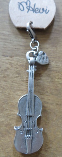 Schlüsselanhänger "Geige" 6 cm