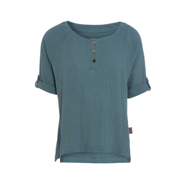 Blusentop/ Shirt NENA, Stone Green, Gr. M, Knitfactory