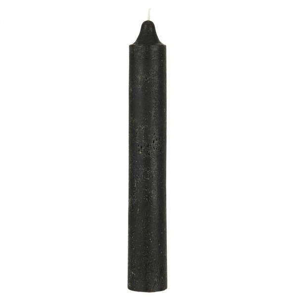 Rustikale Kerze/ Stabkerze Schwarz, 25 x 3,8 cm, Ib Laursen