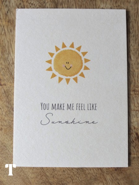 Postkarte "You make me feel like sunshine", KEITCARDS