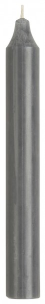 Kerze/ Stabkerze rustikal Grau, 18cm, Ib Laursen