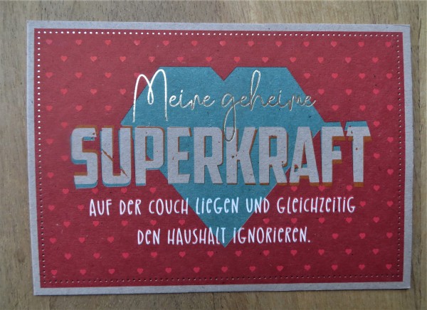 Postkarte "Meine geheime SUPERKRAFT...", KUNST und BILD