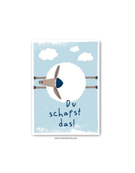 Postkarte "Du schafst das!" Kunst aus Friesland