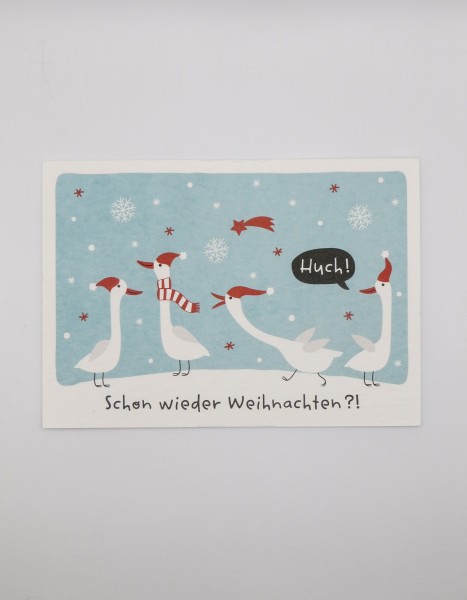Postkarte "Huch! Schon wieder Weihnachten?!"