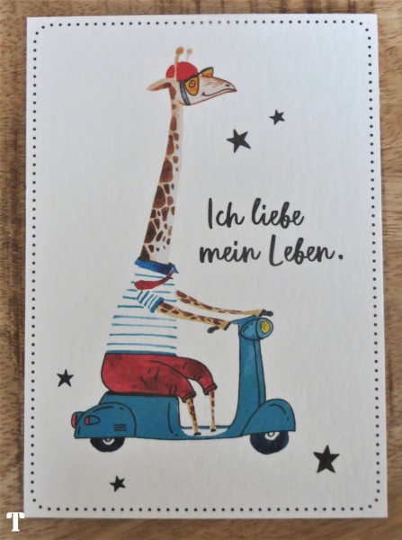 Postkarte "Ich liebe mein Leben.", KUNST und BILD