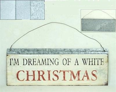Metallschild "I`m dreaming of a white christmas"