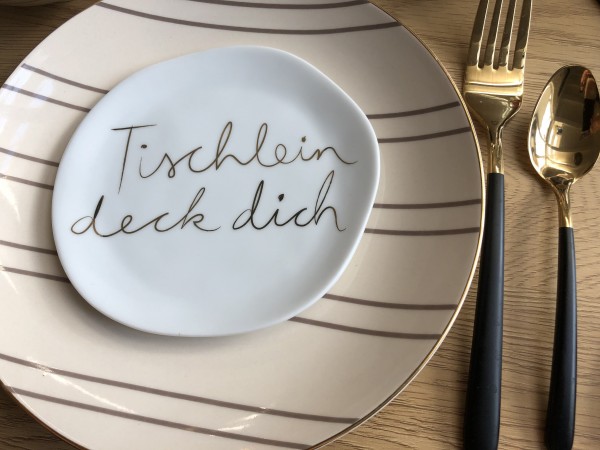 Mix & Match Teller "Tischlein deck dich", 13,4cm, räder
