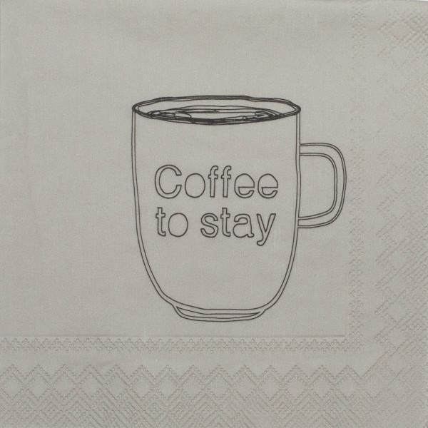 Servietten "Coffee to stay", 25cm, räder