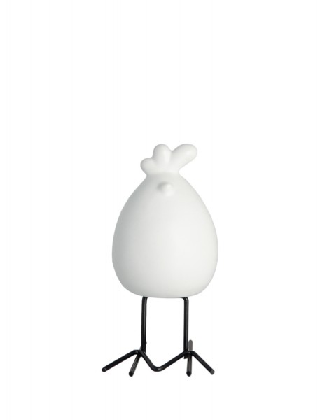 DORIS Henne/ Huhn aus Keramik L, 16 cm, Weiß, Storefactory
