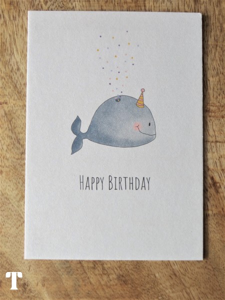 Postkarte "Happy Birthday/ Party-Wal", KEITCARDS