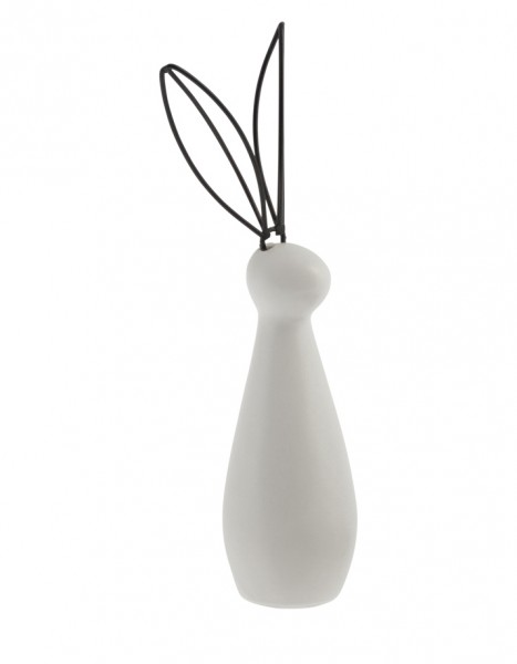 JULIA Oster-Hase aus Keramik L, 18 cm, Weiß, Storefactory